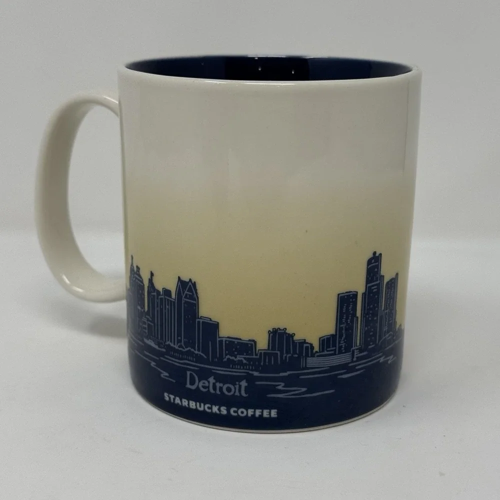Starbucks Drinkware Lot of 9 Mugs Tumblers Water Bottle Detroit NYC Curtis Kulig